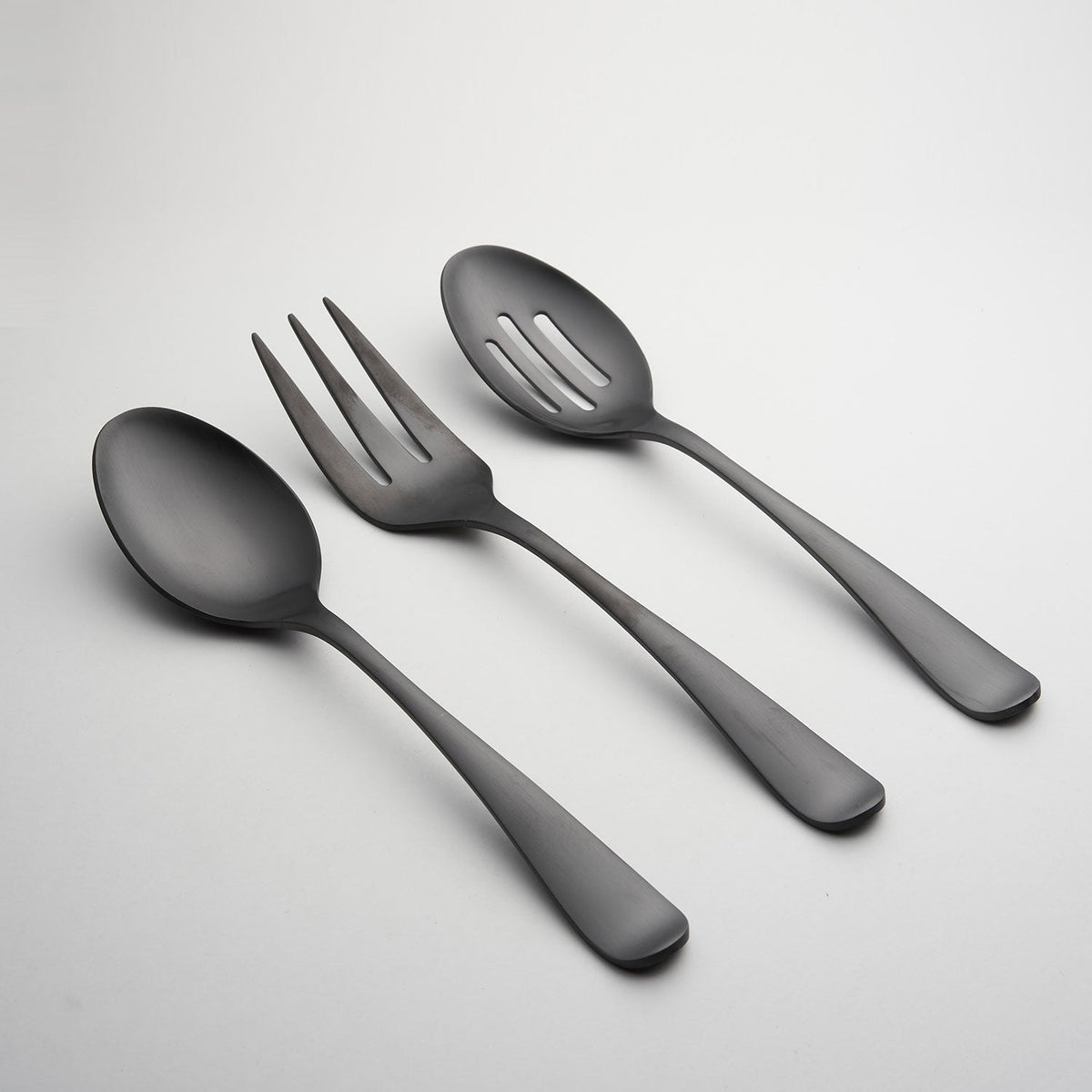 Rhiannon Black Satin 3-Piece Hostess Set