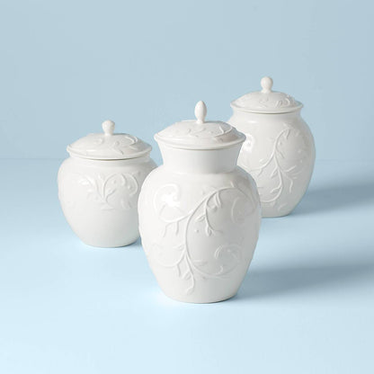 Opal Innocence Carved 3-Piece Canister Set
