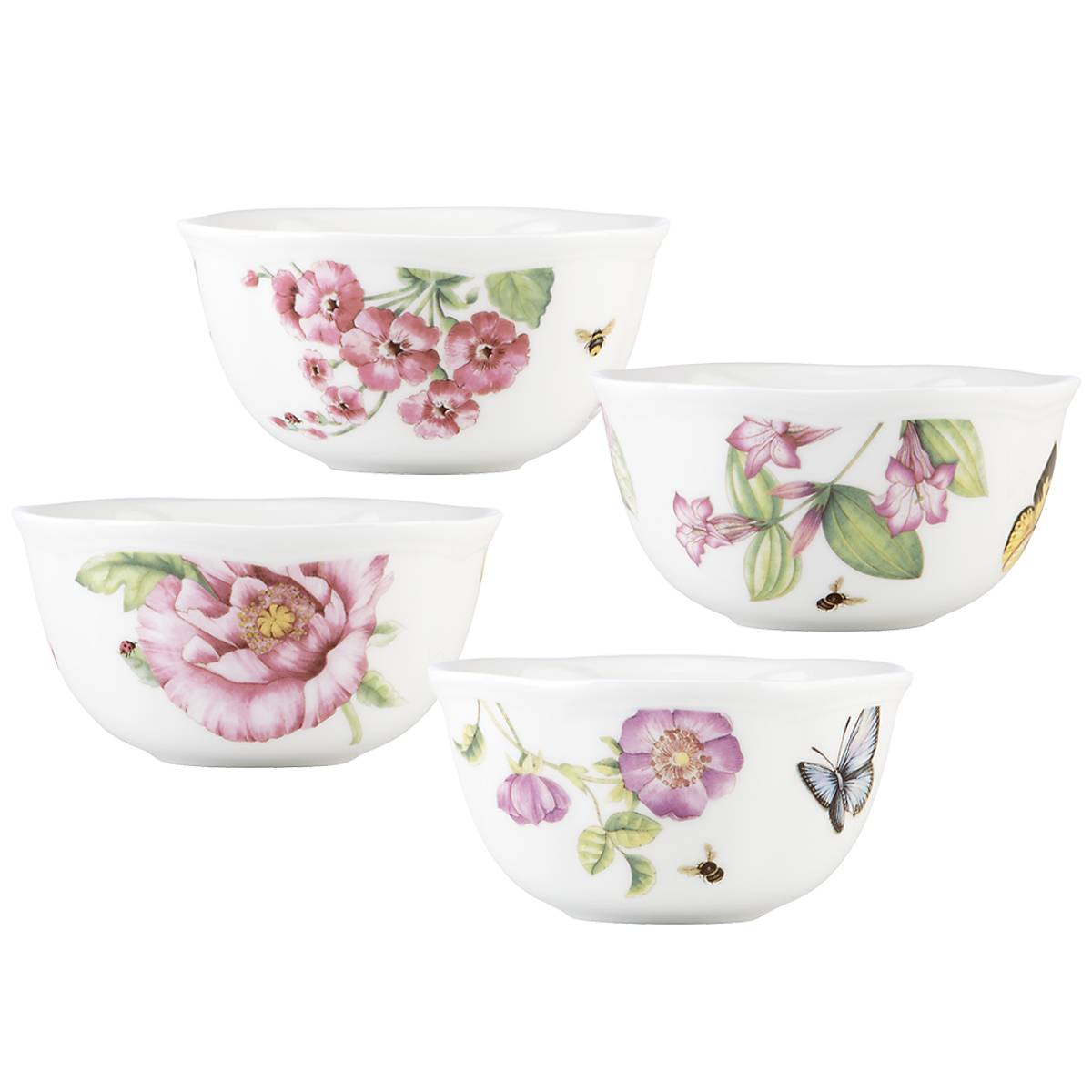 Butterfly Meadow Bloom 4-Piece Bowl Set