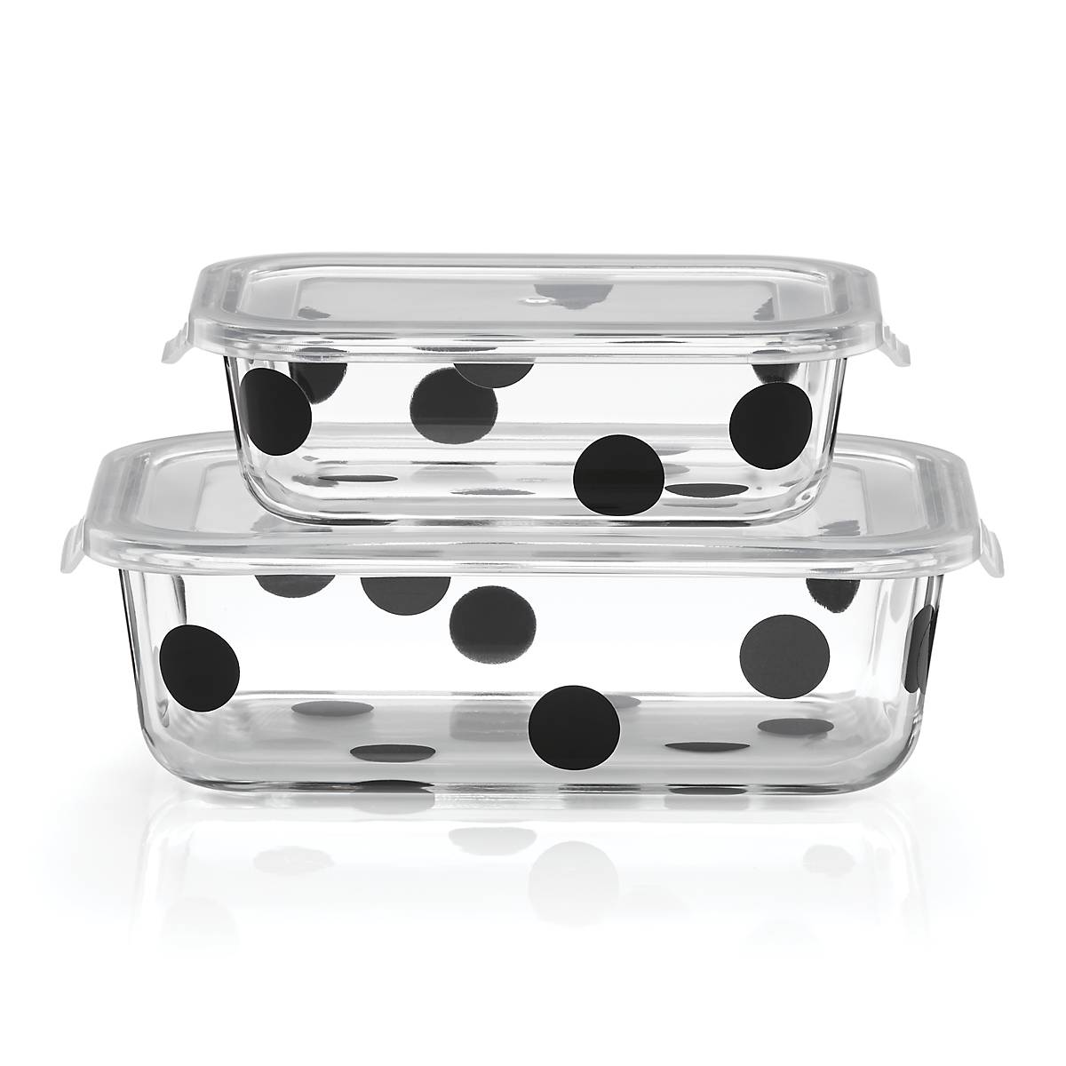 Deco Dot 2-Piece  Rectagular Storage Set