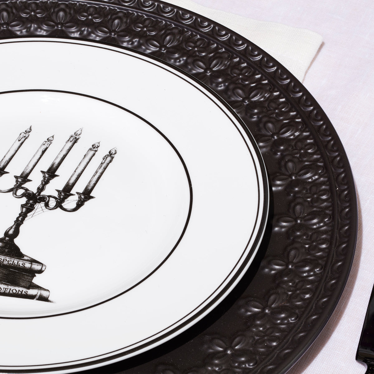 Vintage Halloween Dessert Plates, Set of 4