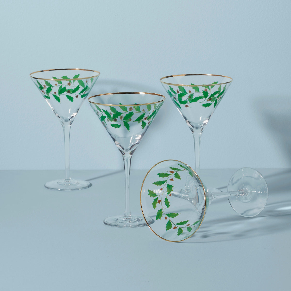 Holiday Martini Glasses, Set of 4