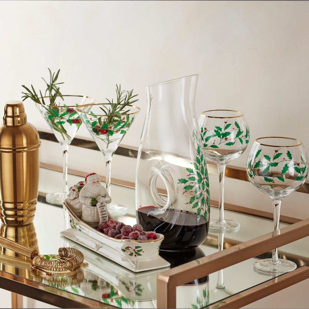 Holiday Pierced Decanter