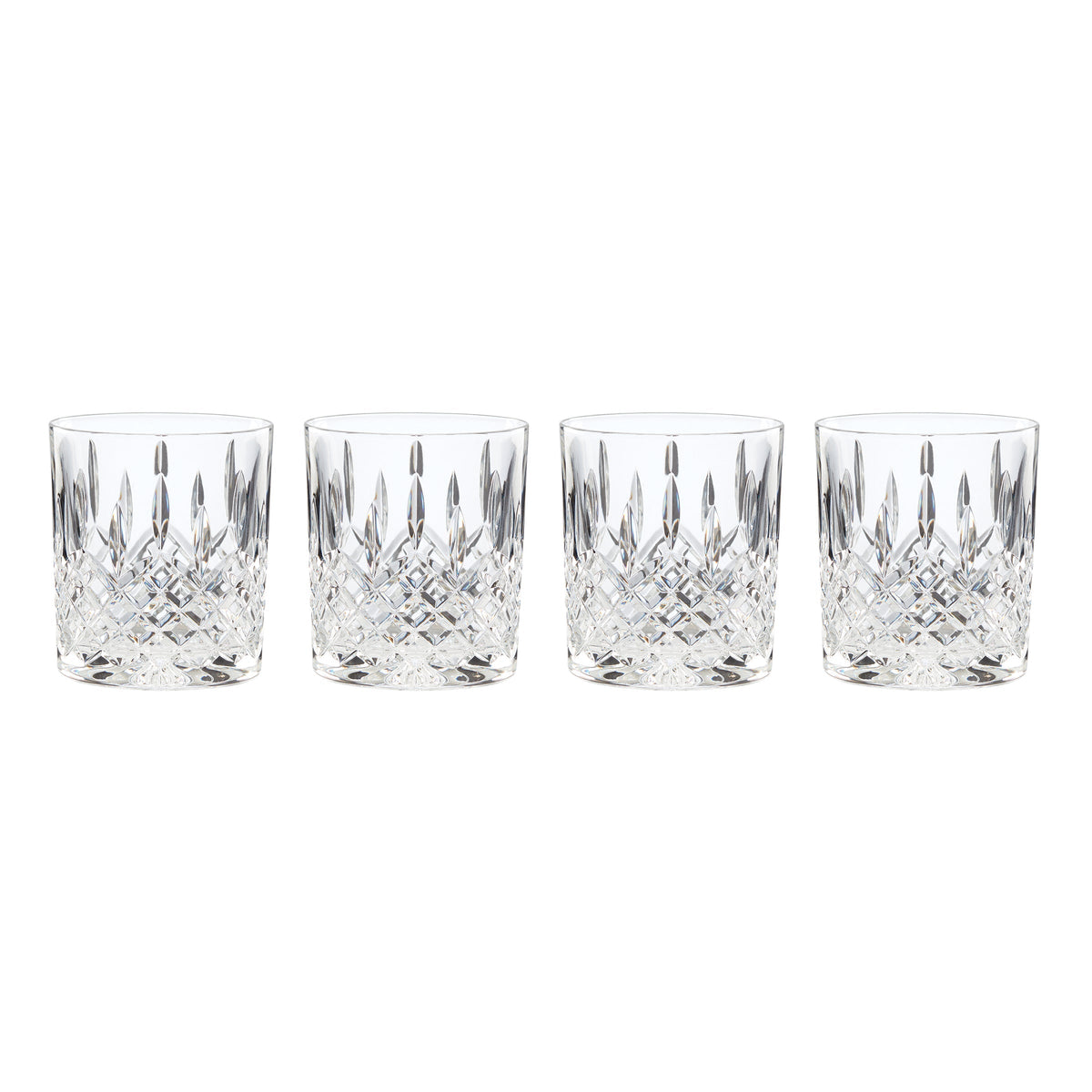 Hamilton Crystal Double Old Fashion Glasses, Set of 4