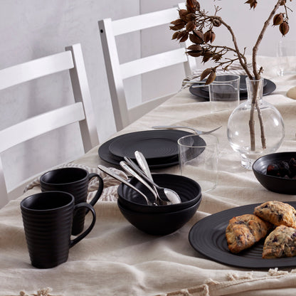 Ridge Black Salad Plate