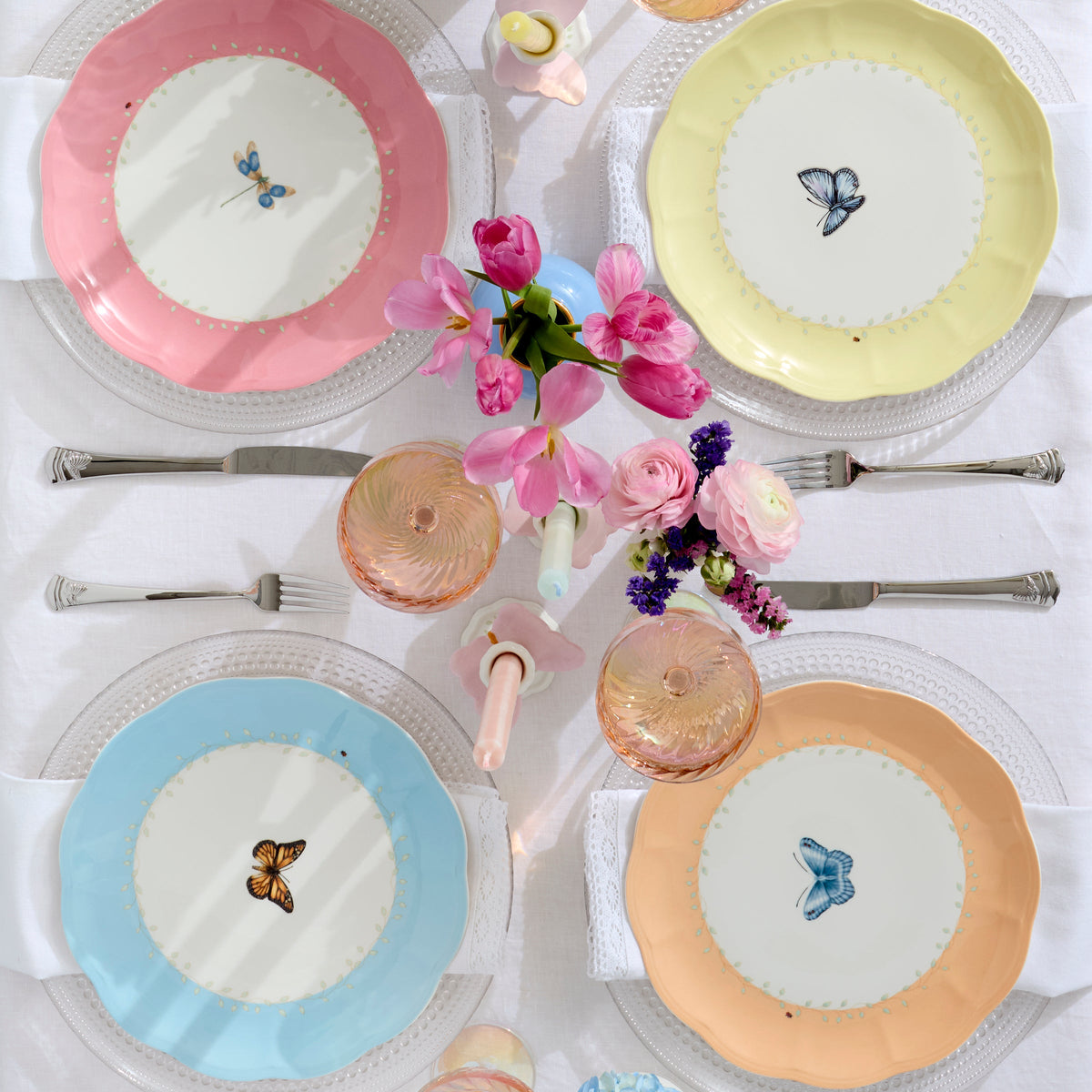 Butterfly Meadow Colors 18-Piece Dinnerware Set