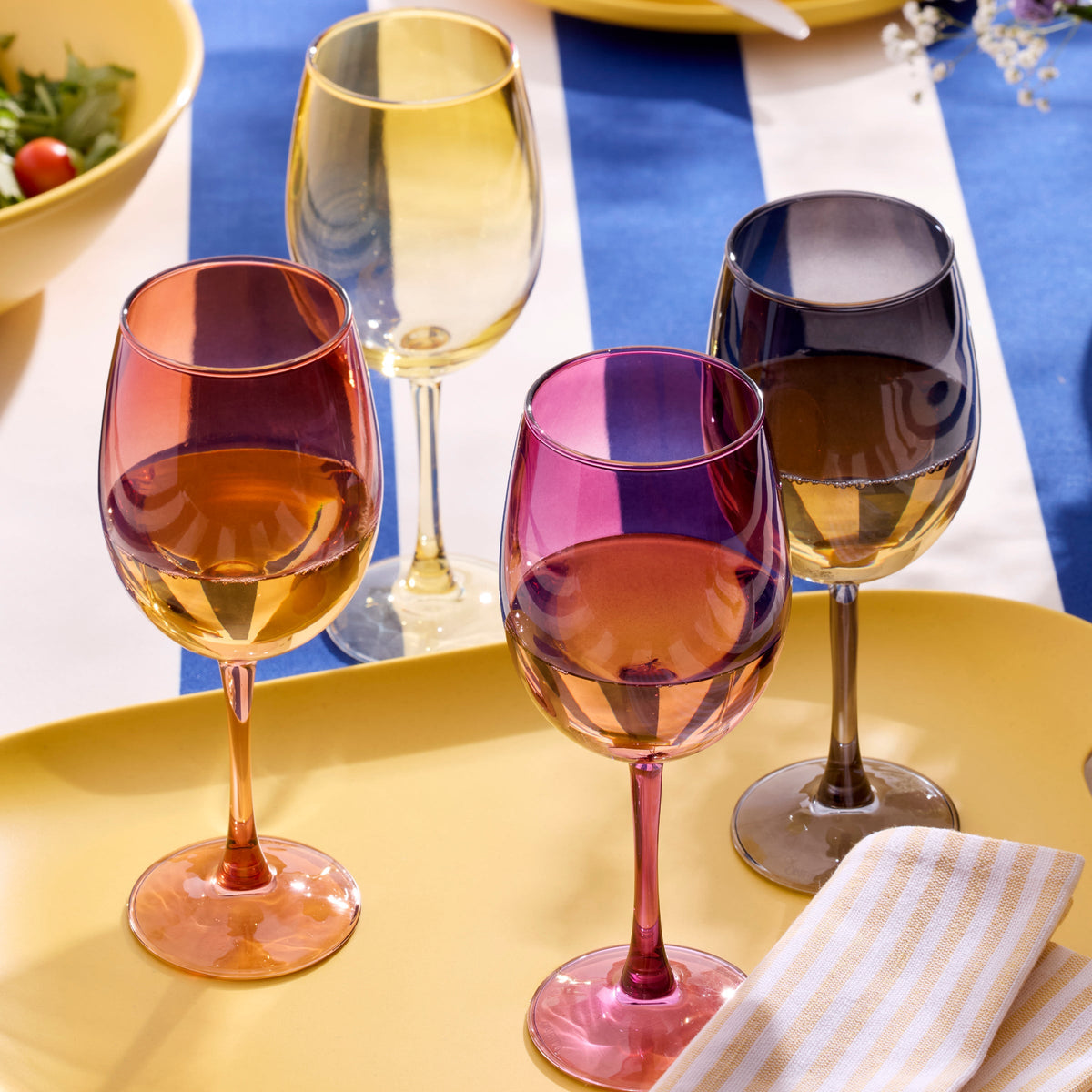 Golden Hour All-Purpose Wine Glasses, Set of 4