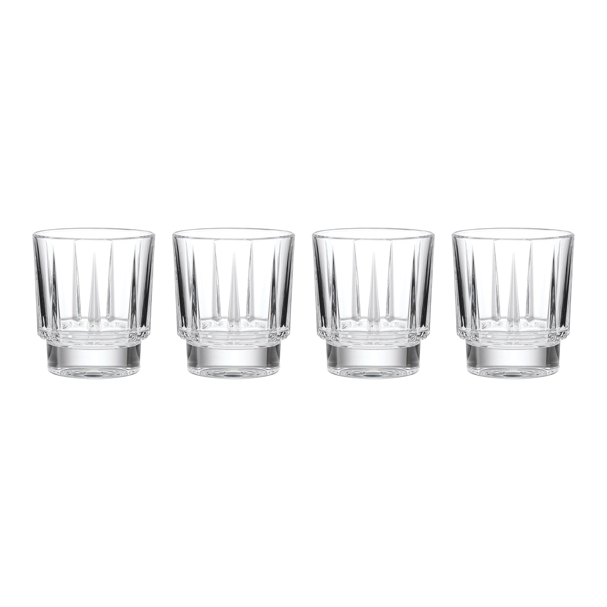 Estate Crystal Double Old-Fashioned Glasses, Set of 4