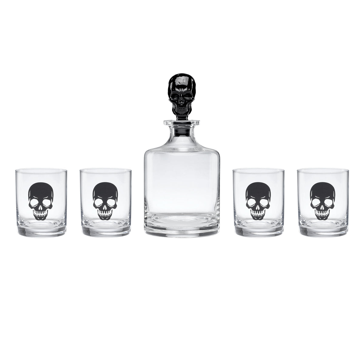 Vintro Halloween Skeleton 5-Piece Whiskey Set