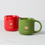 Be Jolly Warm Wishes Mugs, Set of 2