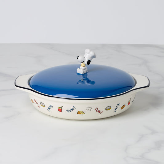 Chef Snoopy Covered Casserole Dish