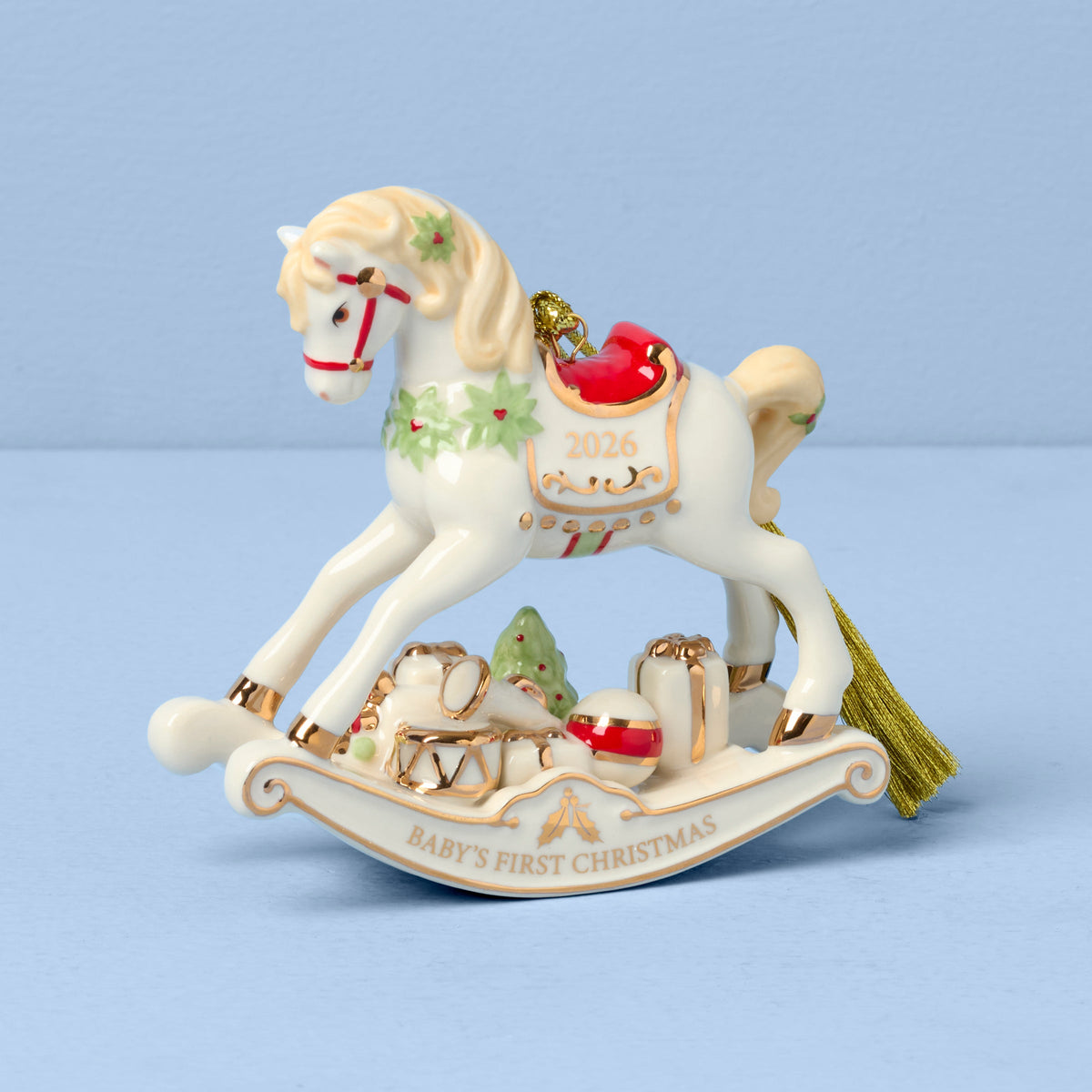 2026 Baby's 1st Christmas Vintage Rocking Horse Ornament