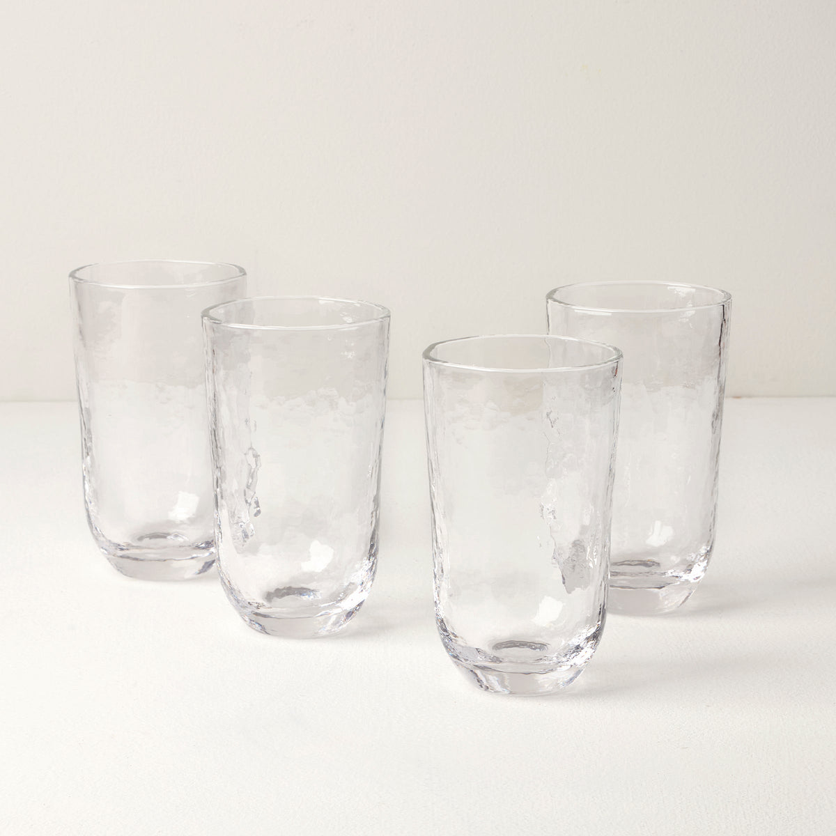Homespun Clear Tall Tumbler - Set Of 4