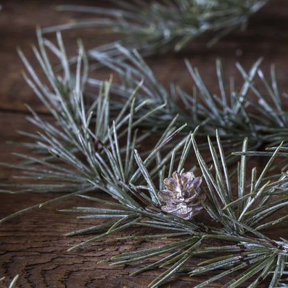 Artificial Cedar and Pinecone Branch