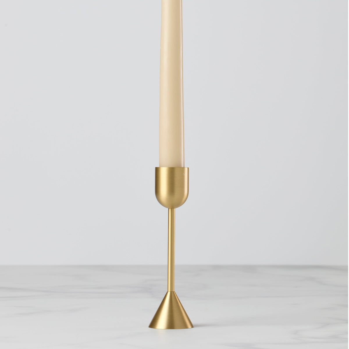 Light Gold Tall Taper Candle Holder