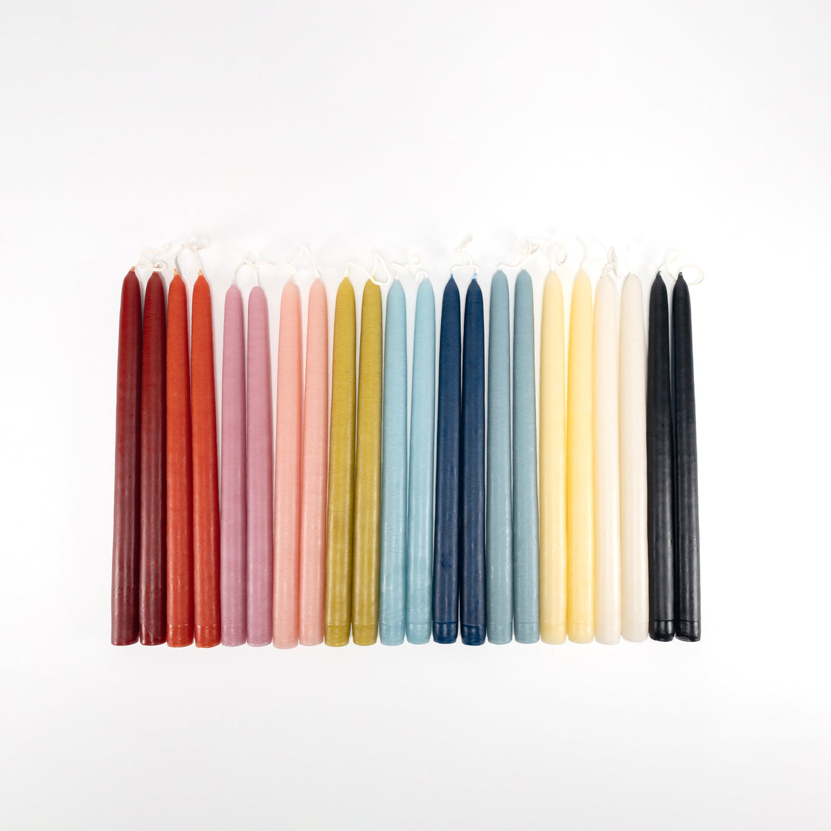 Dripless Robins Egg 12" Taper Candles, Set of 2